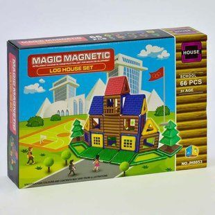 Конструктор магнітний Magnetic JH 8853, "Школа", 66 деталей JH 8853 фото