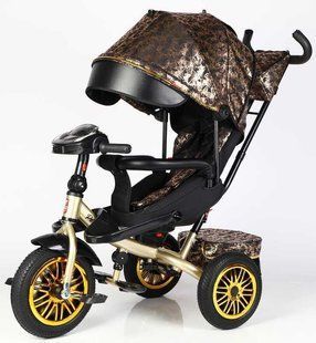 Дитячий триколісний велосипед з батьківською ручкою BestTrike Perfetto 8066/819-40, надувні колеса 8066 / 819-40 фото