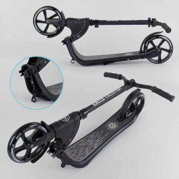 Дитячий двоколісний самокат Best Scooter 72378 Чорний, колеса PU 20 см, трюковий, кермо на 360&deg;, від 8 років 72378 фото