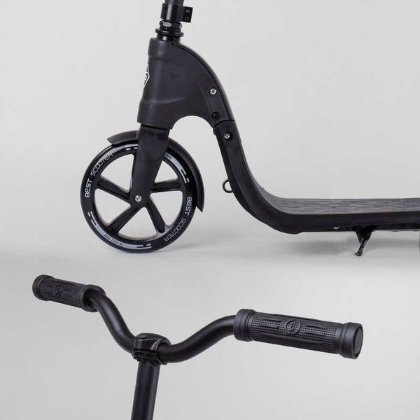 Дитячий двоколісний самокат Best Scooter 72378 Чорний, колеса PU 20 см, трюковий, кермо на 360&deg;, від 8 років 72378 фото