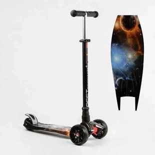 Самокат триколісний дитячий MAXI S-10743 Best Scooter, кермо, що знімається до 87 см, колеса PU зі світлом. S-10743 фото
