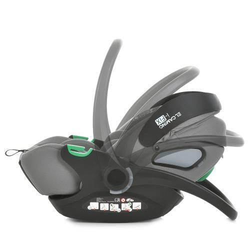 Автокрісло дитяче ME 1110 i-FIX Simply Gray для новонароджених з анатомічним вкладишем ME 1110 Jet Black фото