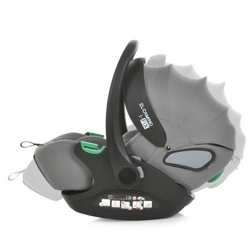 Автокрісло дитяче ME 1110 i-FIX Simply Gray для новонароджених з анатомічним вкладишем ME 1110 Jet Black фото