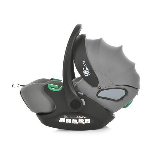 Автокрісло дитяче ME 1110 i-FIX Simply Gray для новонароджених з анатомічним вкладишем ME 1110 Jet Black фото