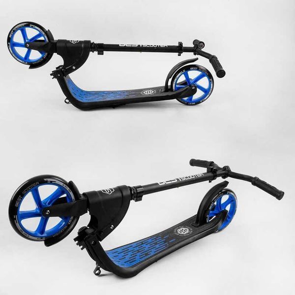 Самокат двоколісний для дітей, підлітків, дорослих Best Scooter 79855 Синій, до 100 кг, колеса PU 20 см 79855 фото