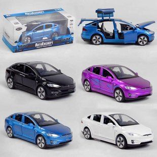 Машинка 42114 W Tesla "Авто Експерт" 4 види, металопластик, 1:32, інерція, світло, звук, відчиняються двері, 42114 W фото