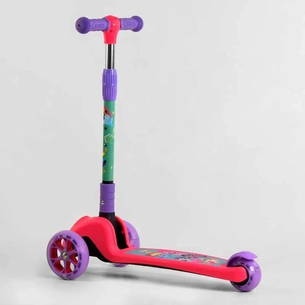 Самокат триколісний Best Scooter 68055 зі світними дисками та колесами, колесами, колеса PU 68055 фото