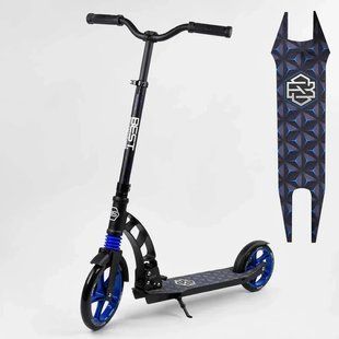 Самокат двоколісний із великими колесами Best Scooter 81246, колеса PU- 230/180 мм, амортизація, до 100 кг 81246 фото
