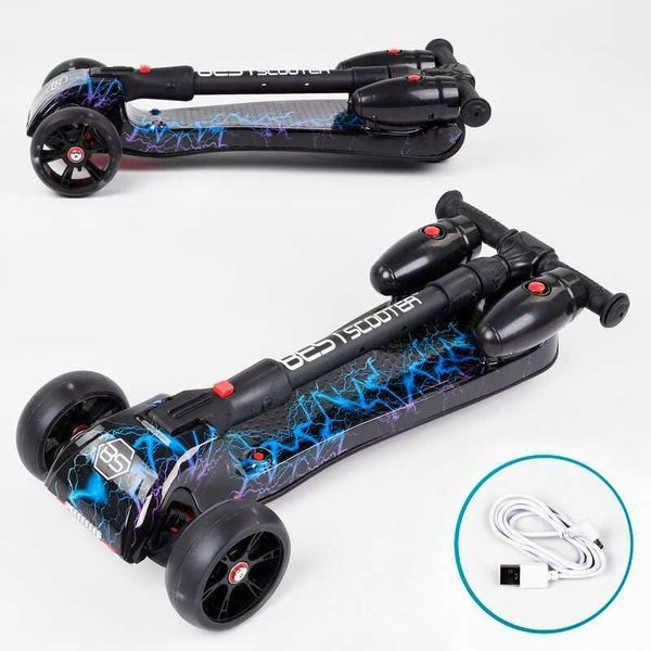 Трехколесный самокат с турбинами Best Scooter MAXI 94666, с парогенератором, музыкой, складной 94666 фото