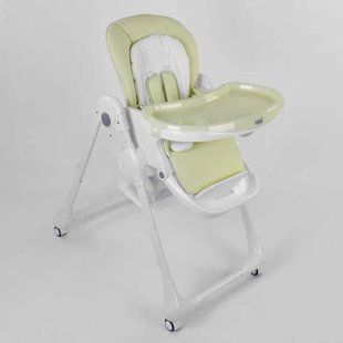 Стілець для годування Toti W-56077 Салатовий, Premium клас, м'яка вкладка, 4 колеса, знімний столик W-56077 фото