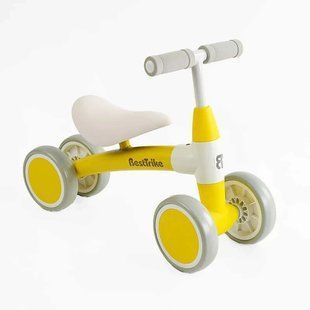 Біговел чотириколісний Best Trike BST-90900 Жовтий, матеріал рами нейлон + сталь, 4 колеса EVA, велобіг BST-90900 фото